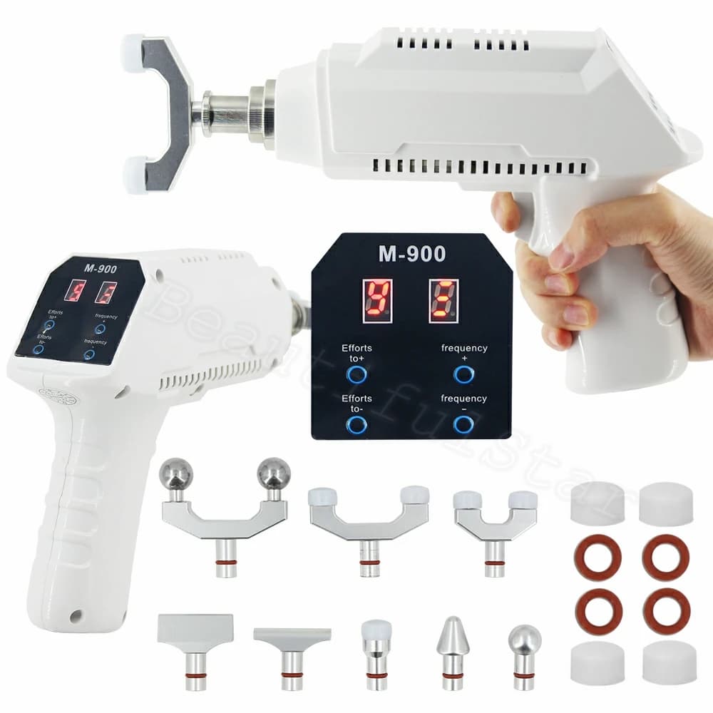 Electric Chiropractic Adjusting Tools 900N Adjustable Intensity Therapy Correction Massage Gun Spine Waist Massager Health Care