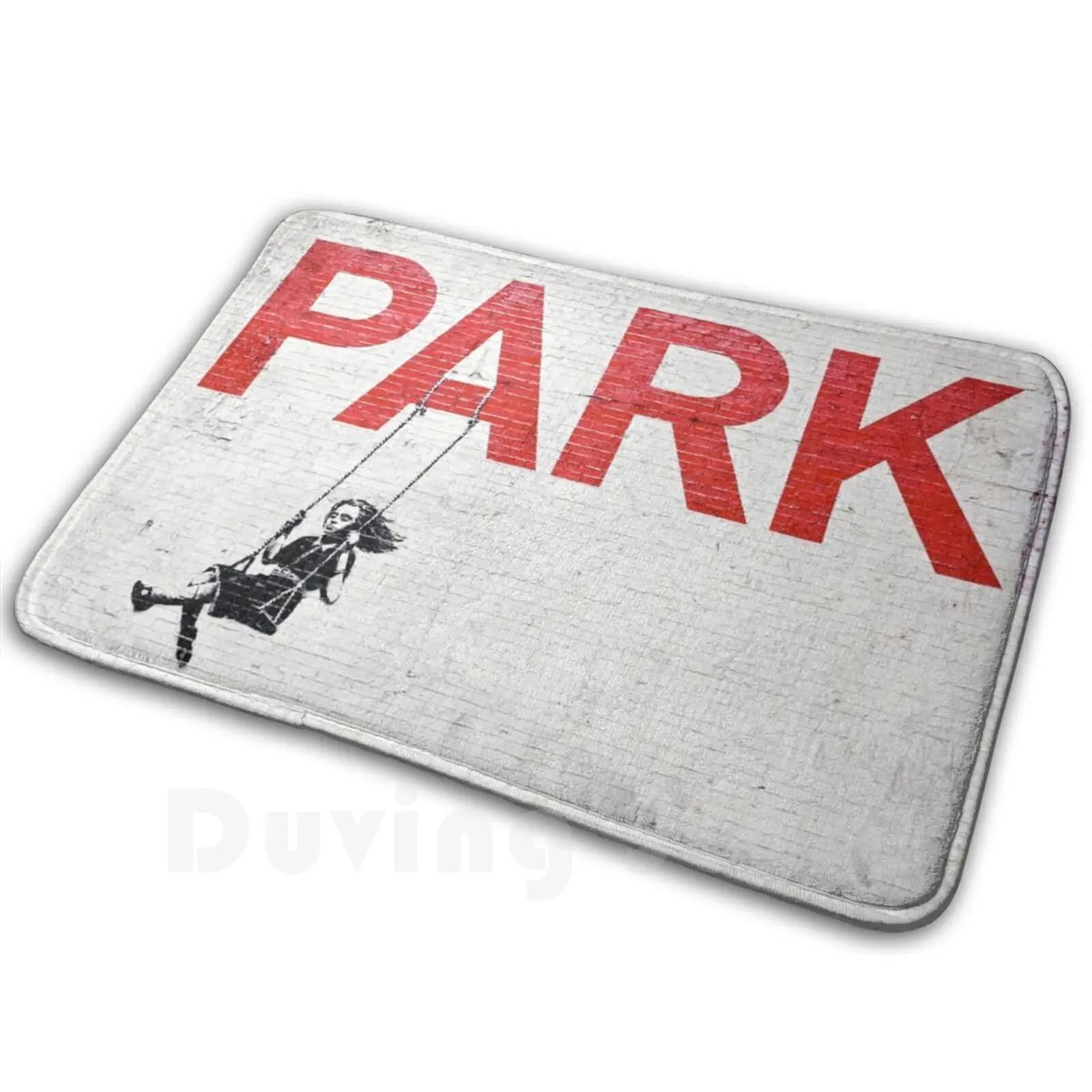 Banksy "Park" Tappeto Tappetino Tappeto Cuscino Morbido Banksy Graffiti Street Art Gioca Fine Art Los Angeles La