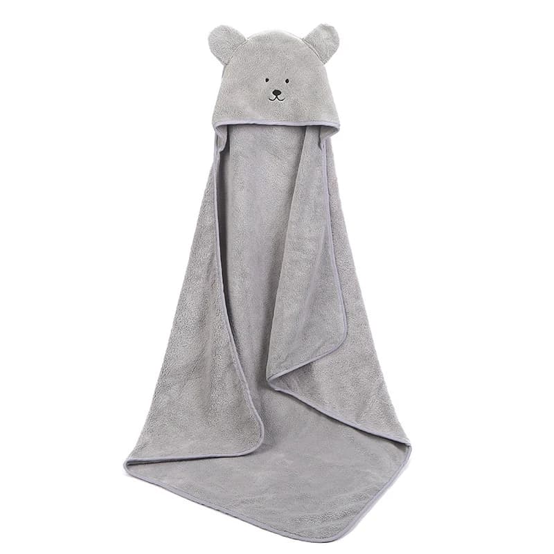 Newborn baby bath towel with hood Newborn baby towel in coral fleece animated cardboard blanket Bathrobe for newborn