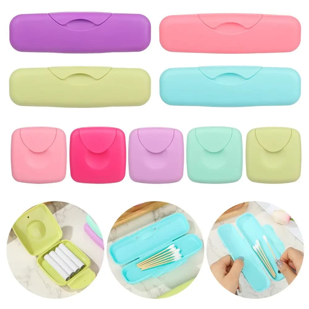 Portable Tampons Storage Boxes Cotton Sliver Organizer Tampon Container Soap Box Jewellery Holder Travel Supply Large Capacity