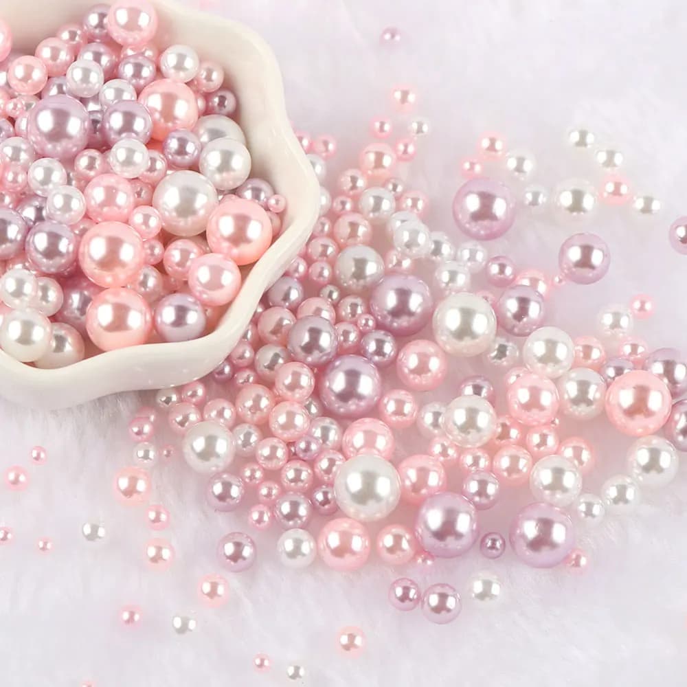 10g Mix Casuale 3-10mm Senza Foro ABS Imitazione Perla Perlina Per Riempitivo Vaso Pennello Per Trucco Per Gioielli FAI DA TE Che Fanno Decor F0912