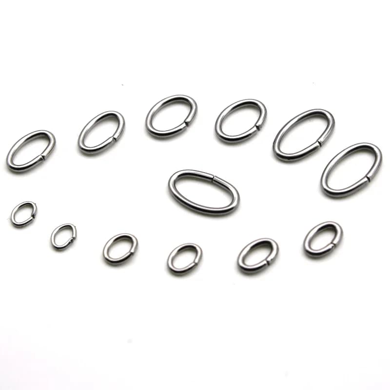 100Pcs Stainless Steel Oval Open Jump Rings Split Rings Connectors For Bracelet Necklace Making Jewelry Findings Accessories