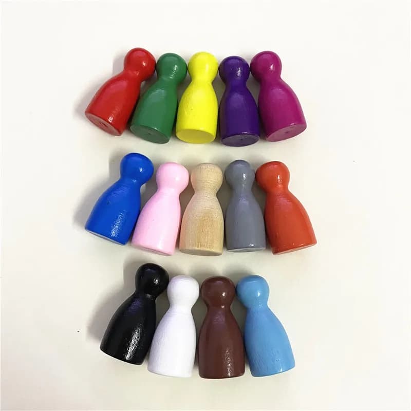 30 Pz/set 24*12mm Pezzi degli Scacchi Umanoidi Scacchi Pelone In Legno Per Giochi Accessori