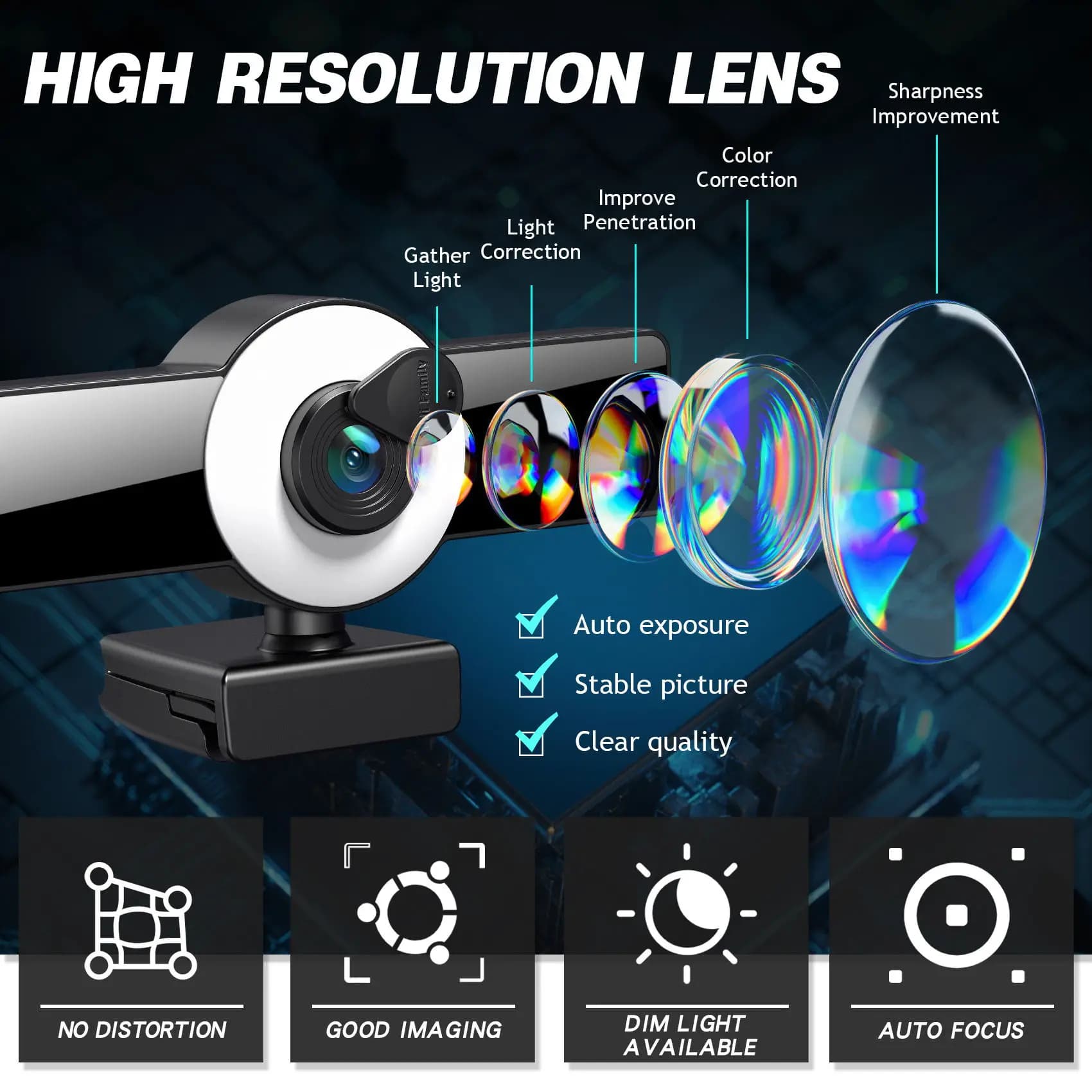 Webcam with microphone 8K USB Web Cam Full HD 4K Camera Autofocu 2K WebCamera for Youtube Live transmission PC Laptop