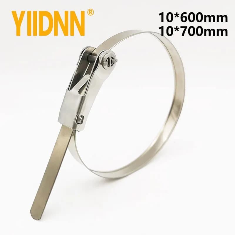 100PCS Without Tool 10mm width 600/700mm Lenght 304 Stainless Steel Ratchet-Lokt Cable Tie
