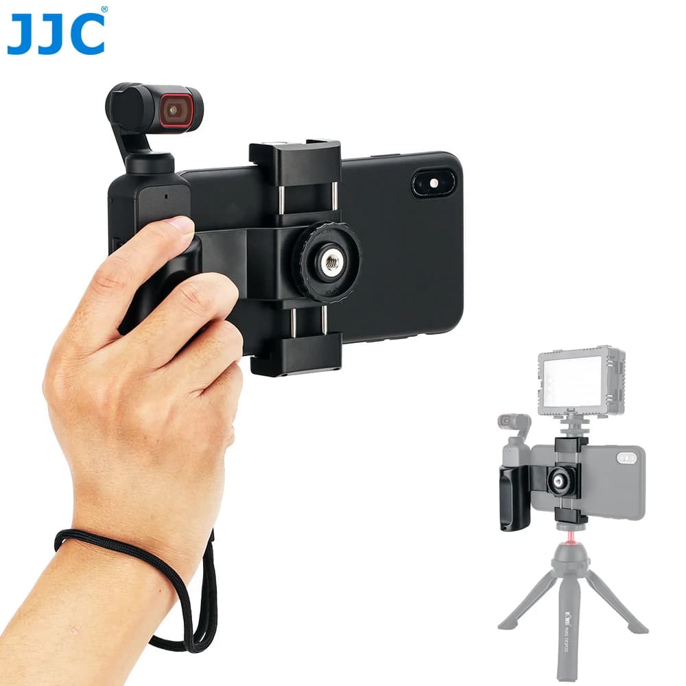 JJC OSMO Pocket Smart Phone Staffa Maniglia Clip di supporto per DJI OSMO Pocket 2 / OSMO Pocket iPhone Samsung Oneplus Redmi Huawei