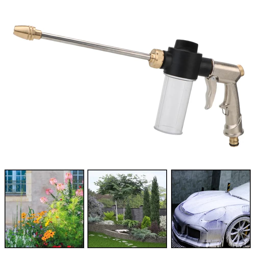 Nuovo Strumento Metallico per Irrigazione da Giardino, Pistola ad Alta Pressione per Tubo da Giardino, Idropulitrice per Auto, Spruzzatore con Schiuma