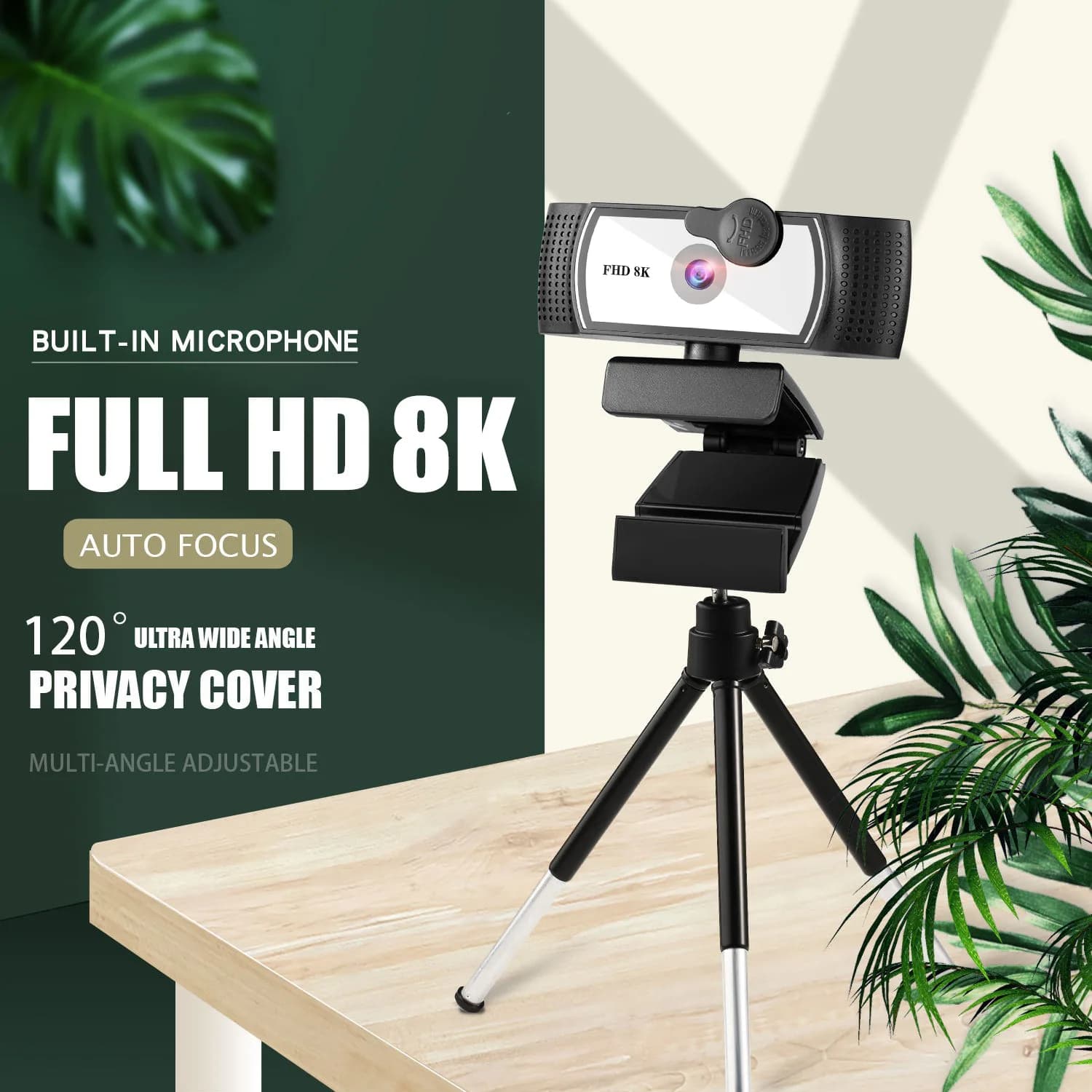 Webcam with autofocus 8K Camera 4K Network HD USB Broadcast 2k 1080p Laptop without driver Web Cam Camera with microphone