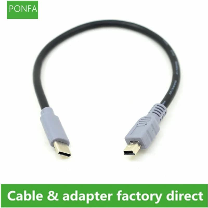 Cavo adattatore USB 3.1 Host OTG tipo C maschio a mini USB tipo B maschio per fotocamera HUB rigida mobile per MacBook e Google Chromebook
