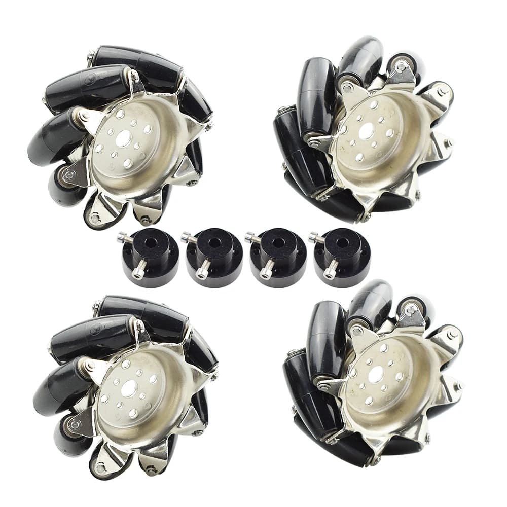 4pcs 60KG Big Load Mecanum Omnidirectional Pneumatic Wheel for Arduino Raspberry Pi DIY STEM Program Project Toy Parts