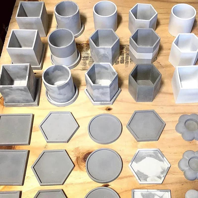 Round Cement Planter Molds Conrete Trinket Dish Concrete Flowerpot Makeup Brush Candle Jar Mold,Garden Decor Succulent Pots Mold