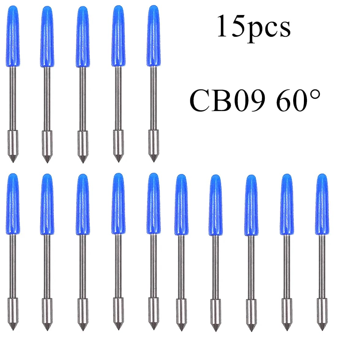 15pcs 60 gradi Graphtec CB09 Plotter da taglio in vinile lame per coltelli per ritratto 1/2 Silhouette cammeo Holder fresatura strumento di intaglio