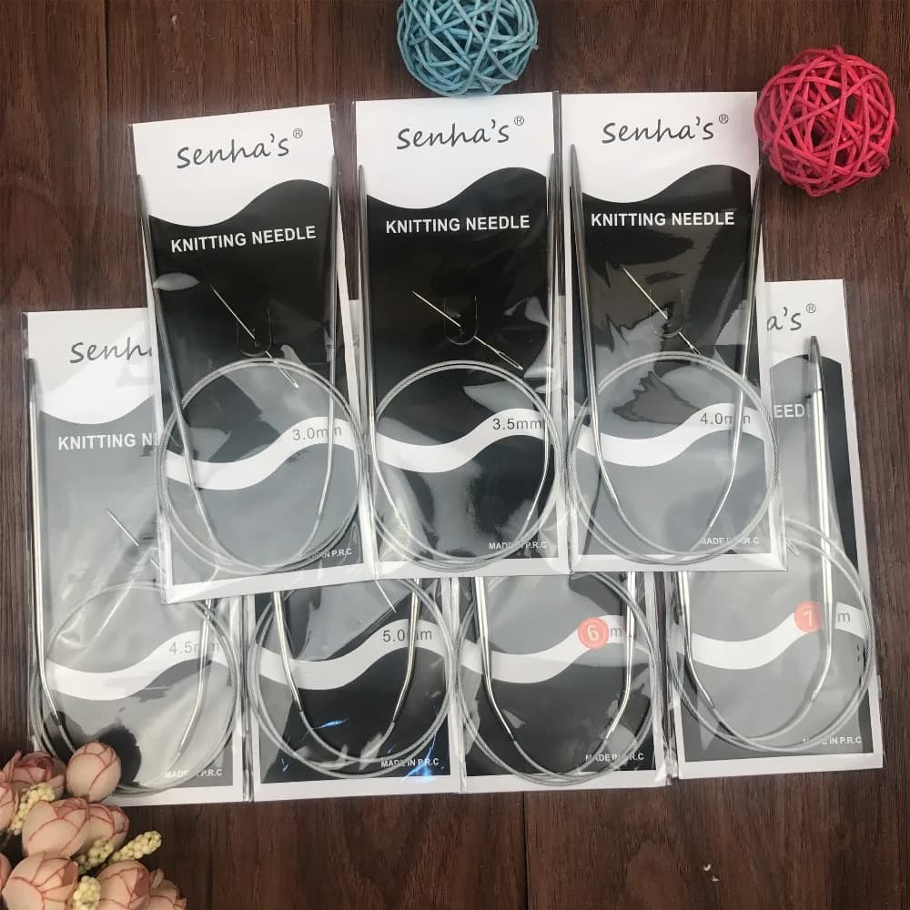 2000pcs 25cm and 2000pcs 35cm stainless steel Straight knitting needles bag crochet hooks knitting needles set bag