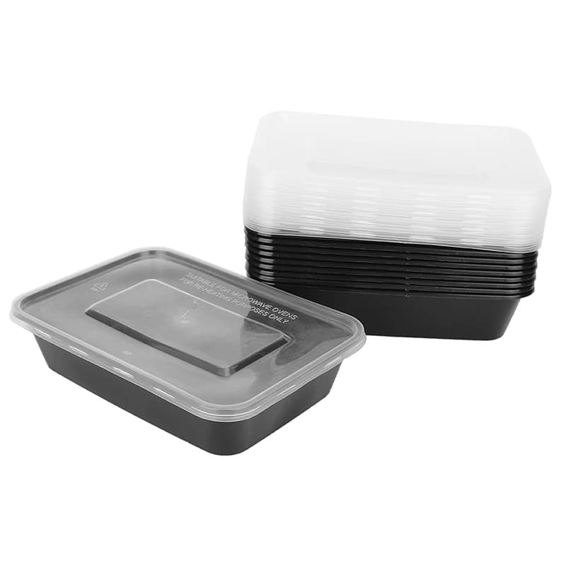 Scatole per il pranzo riutilizzabili da 10 pezzi contenitori per alimenti per alimenti per microonde contenitori con coperchi custodia in plastica resistente BPA