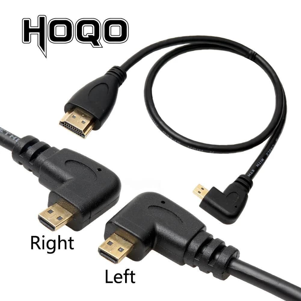 Cavo Micro HD MI ad angolo sinistro/destro compatibile da Micro HD a HDMI da 90 gradi per fotocamera digitale Tablet Sony a6400 GH4 50 cm/150 cm