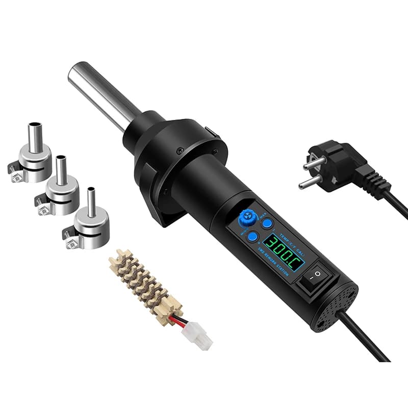 LCD Adjustable Heat Electronic Hot Air Gun Welding Station Welding Hair dryer for Welding IC SMD BGA 8018LCD 858D 8032