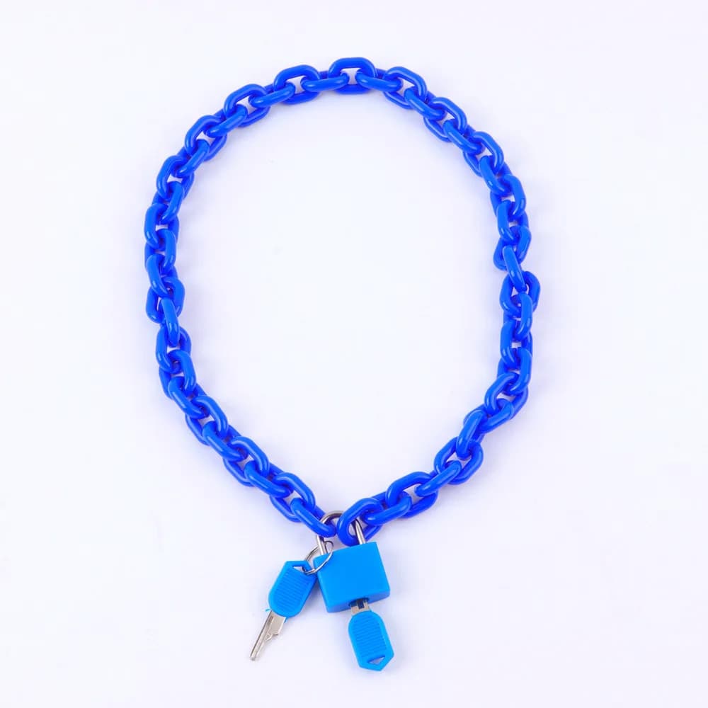 New Rock Punk acrilico Link Chain Lock collana con ciondolo per donna uomo collana a catena lunga colorata regalo di gioielli da discoteca di moda
