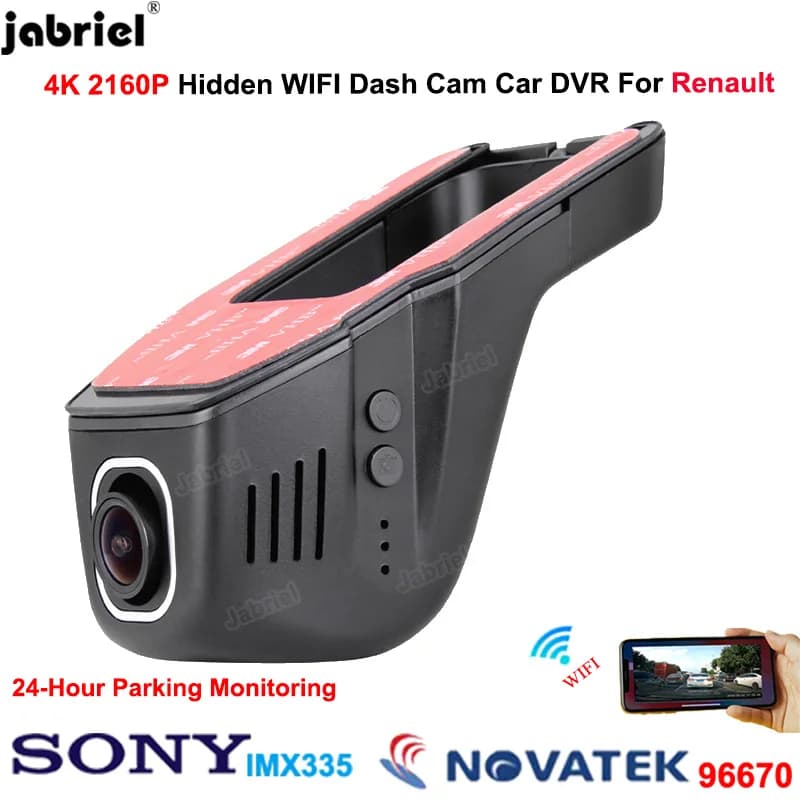 4K Wifi Dash Cam Camera Car DVR Recorder for Renault clio megane duster Captur Arkana Kangoo Twingo Koleos ZOE Triber talisman