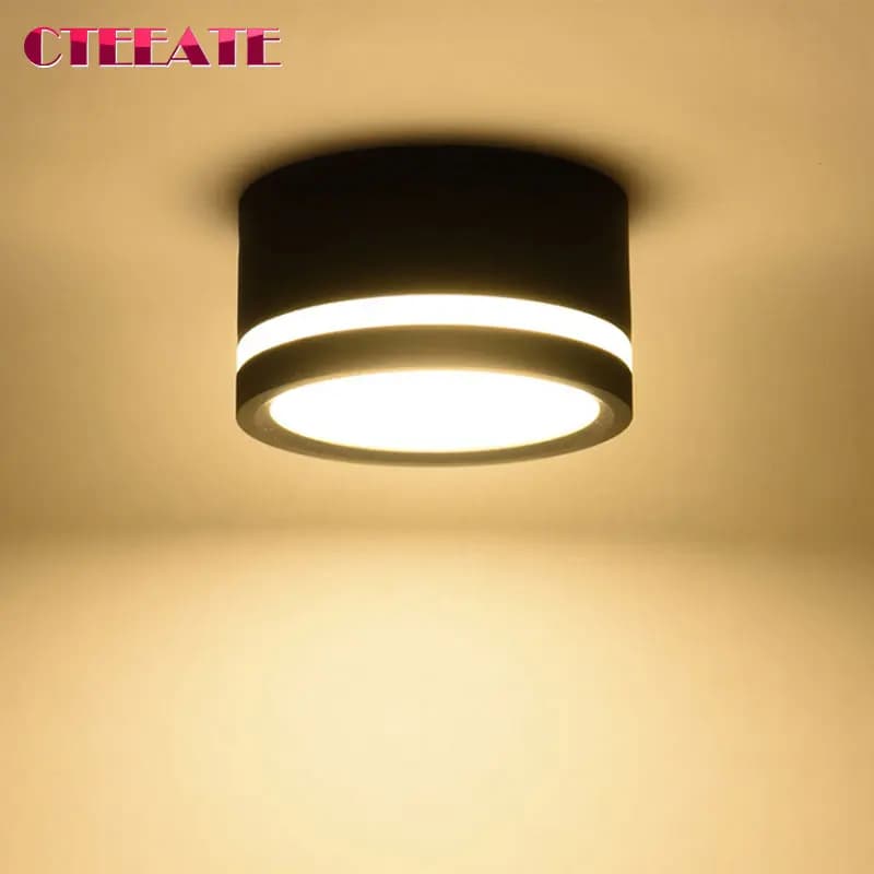 Lampada da incasso a LED a montaggio superficiale con guida laterale per soffitto 5W 7W 9W 12W15W 18W 3W Faretti a LED Apparecchi da soffitto Illuminazione
