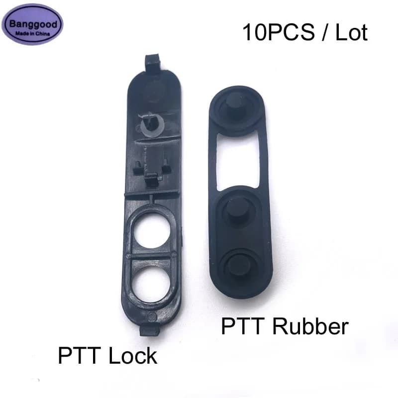 Lotto 10 pezzi blocco pulsante PTT e chiave in gomma PTT per Motorola XIR P3688 DEP450 DP1400 ecc kit di riparazione Walkie Talkie Radio