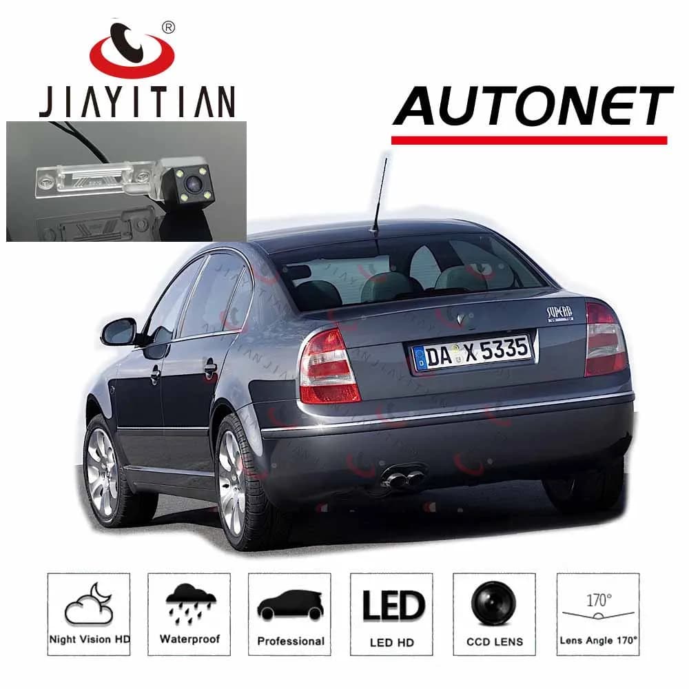 JIAYITIAN Videocamera Vista Posteriore Per Skoda Superb B5 2001 2002 2003 2004 2005 2006 2007 2008 di VISIONE NOTTURNA del CCD/parcheggio di Sostegno macchina fotografica
