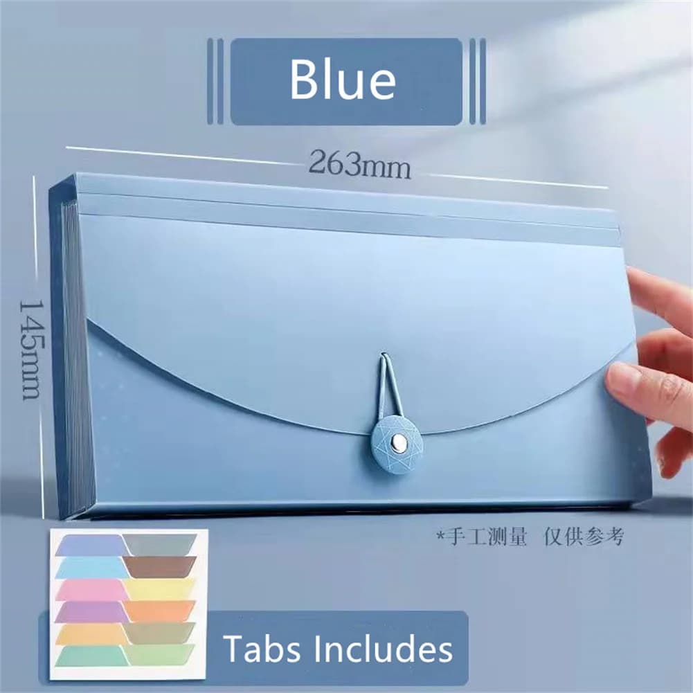 13 tasche cartella espandibile per File fisarmonica Organizer per documenti controlla ricevute porta biglietti per banconote porta biglietti espandibile in PP