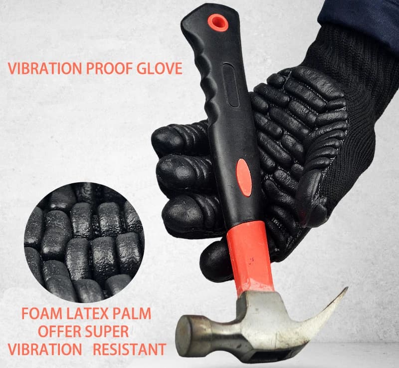 Guanti da lavoro antivibranti Guanti di sicurezza ammortizzanti per trapano a percussione Artrite Trapano a percussione Resistente