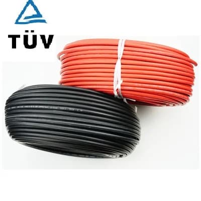 ALLMEJORES cavo Solare FOTOVOLTAICO Rosso blak cavo per il pannello solare sistema 1500v 4mm2 /6mm2 (12/10AWG )TUV UL approvazione 10m/Roll