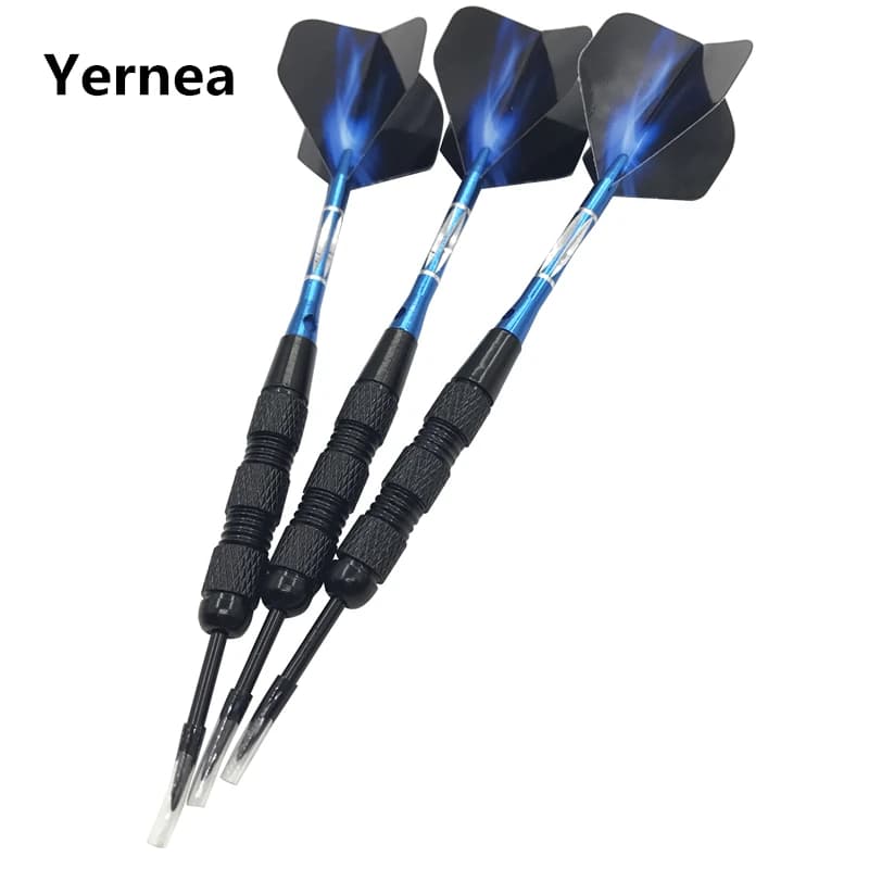 Yernea Nuovo Set di 3 Freccette di Alta Qualità con Punta in Acciaio 20g per Sport Indoor e Intrattenimento, Aste in Lega di Alluminio Blu