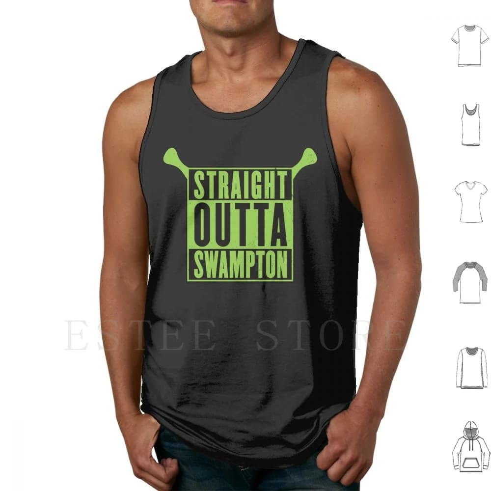 Shrek-Straight Outta Swampton Tank Tops Vest Straight Outta Swampton Shrek Shrek Is Life Shrek Meme Donkey Funny Shrek