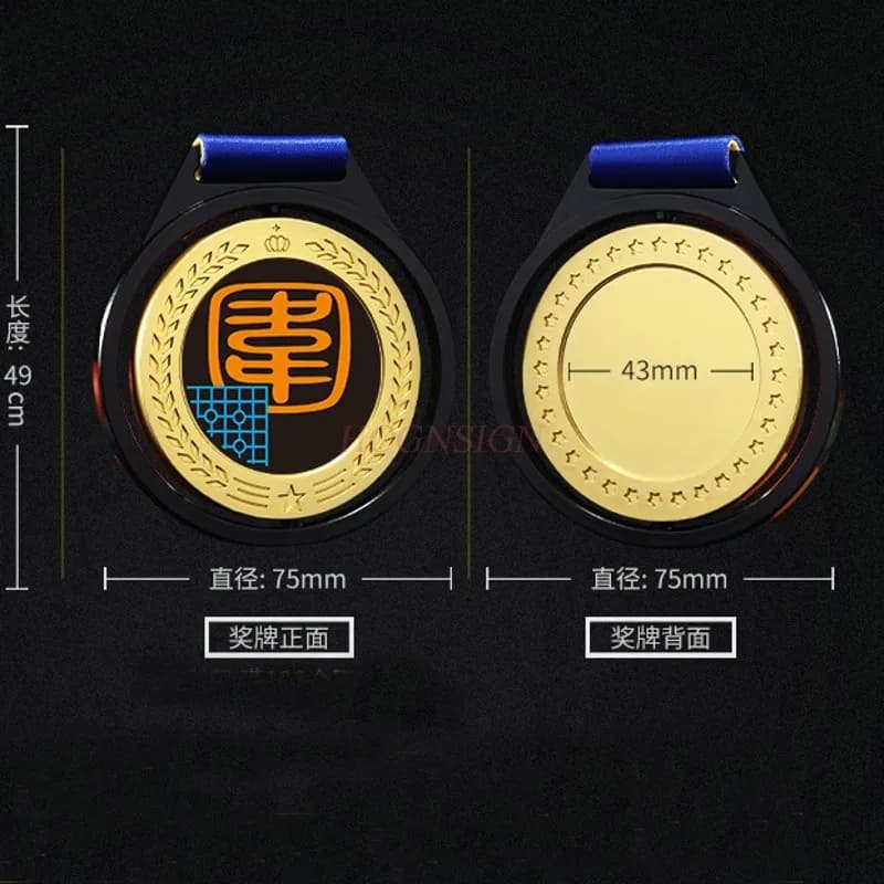 Medaglia d'Oro, Medaglia d'Argento, Medaglia d'Bronzo, Distintivo per Bambini, Medaglia per Competizioni di Go, Scacchi e Backgammon