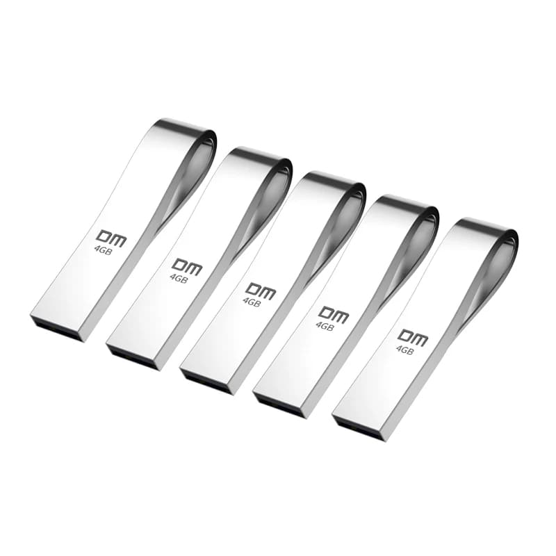 DM USB Flash Drive Pen Drive in metallo 4GB PD136 chiavetta USB impermeabile 10 pz/scatola