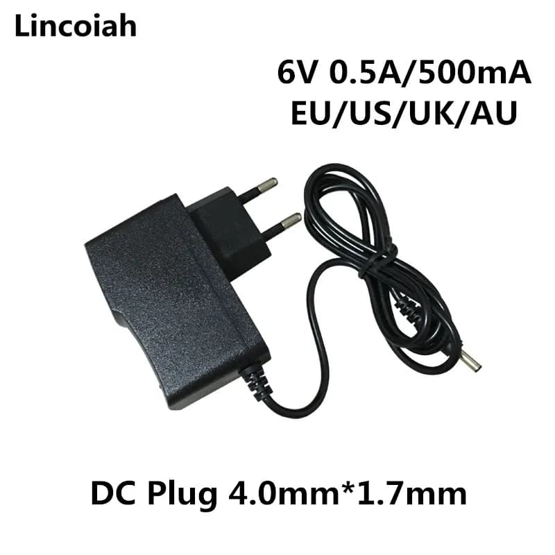 1 pc 6 V 0.5A 500MA 4 W AC DC Power Adapter For OMRON I-C10 M4-I M2 M3 M5-I M7 M10 M6 M6 M6W Blood Pressure Monitor