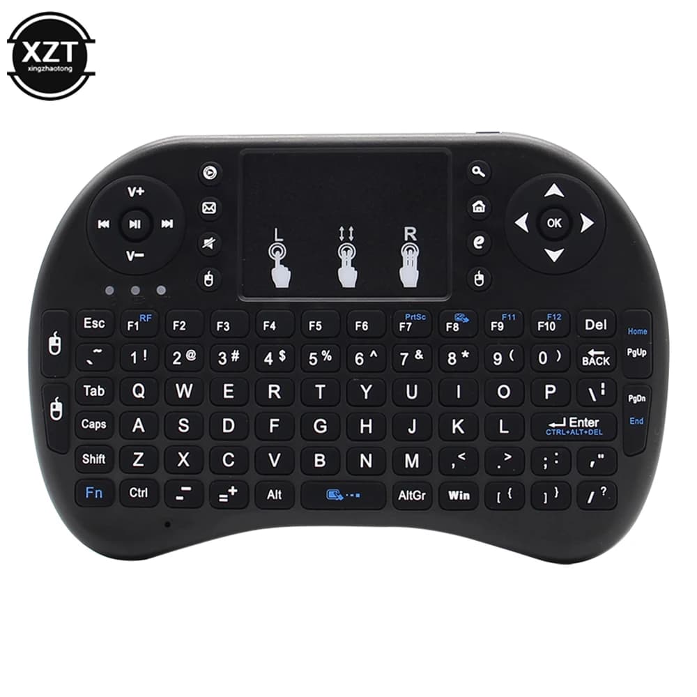 Nuovo I8 2.4G Mini Tastiera Senza Fili Retroilluminata Inglese Russo Air Mouse Touchpad Telecomando Per Il Computer Portatile TV BOX Ricevitore USB