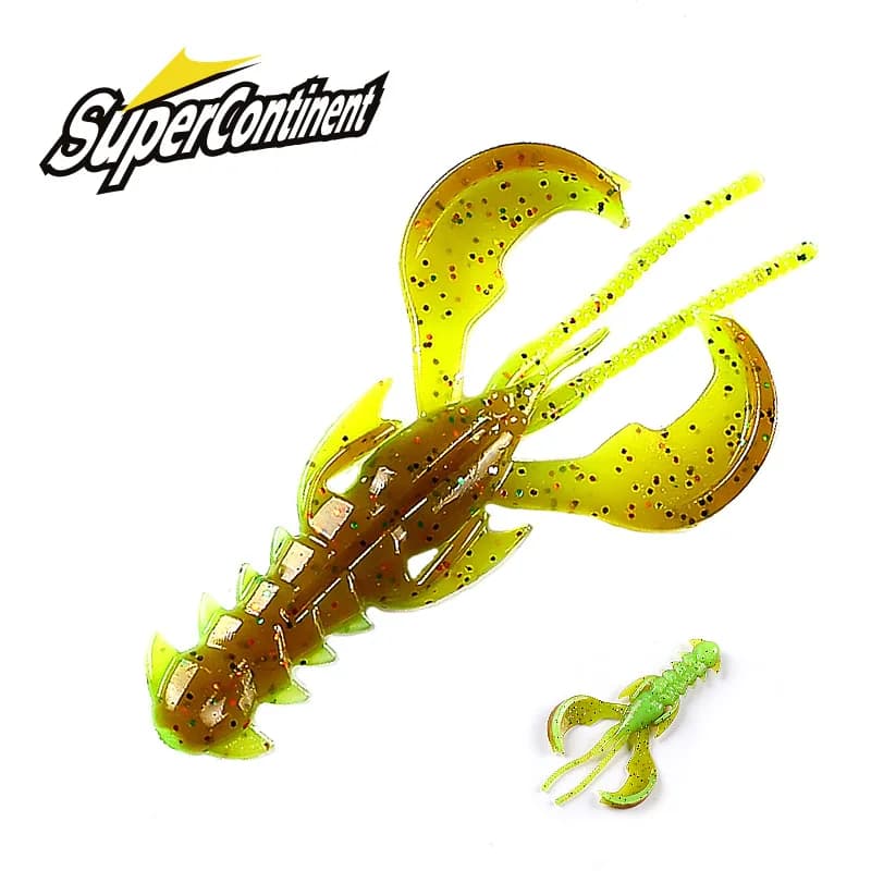 Supercontinent crazy baits 65mm/10 pieces 40mm/20 pieces fishing bait with bait soft lobster shrimp fishing bait with soft plastic bait