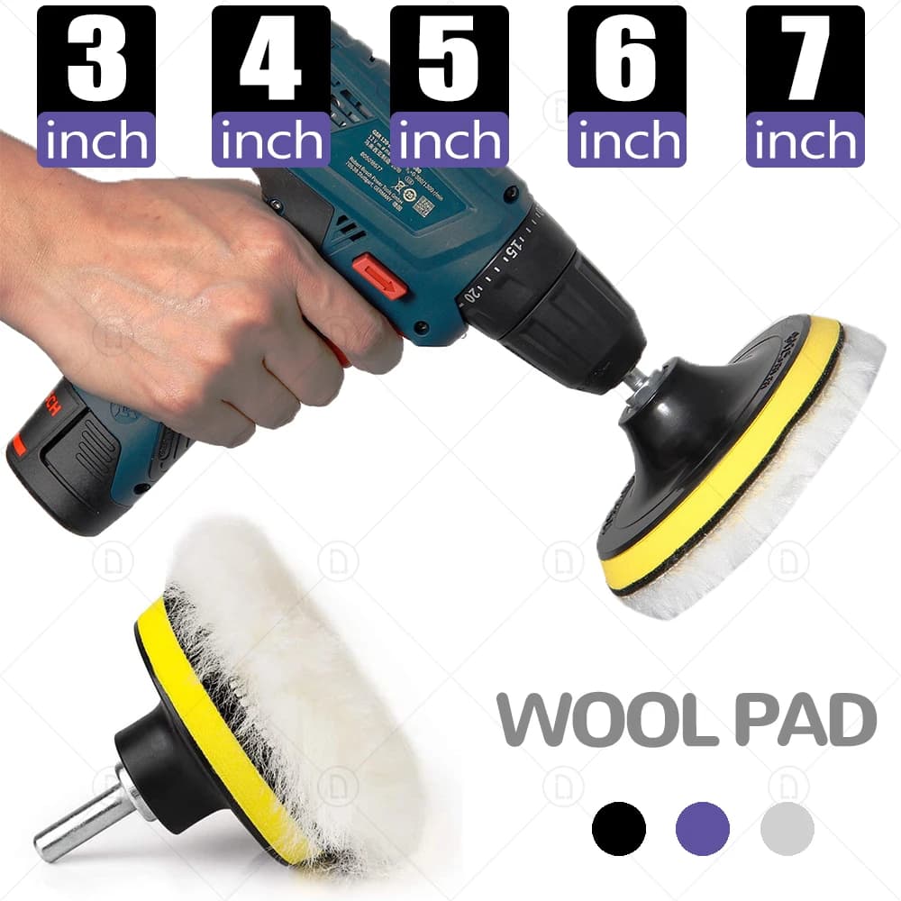 3/4/5/6/7 pollici spugna tampone per lucidatura Auto disco imitazione lana lucidatura supporto lucidatura cuscinetti Auto ceratura tampone lucidatura pulizia