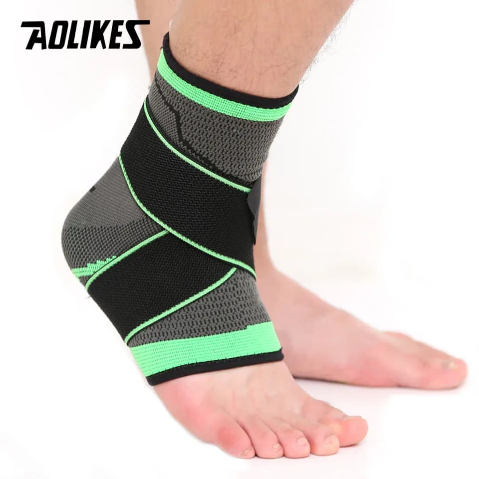 AOLIKES 1PCS 3D Tessitura di Nylon Elastico Cinghia di Supporto Della Caviglia Brace di Volano di Pallacanestro di Calcio Taekwondo Fitness Protezione del Tallone