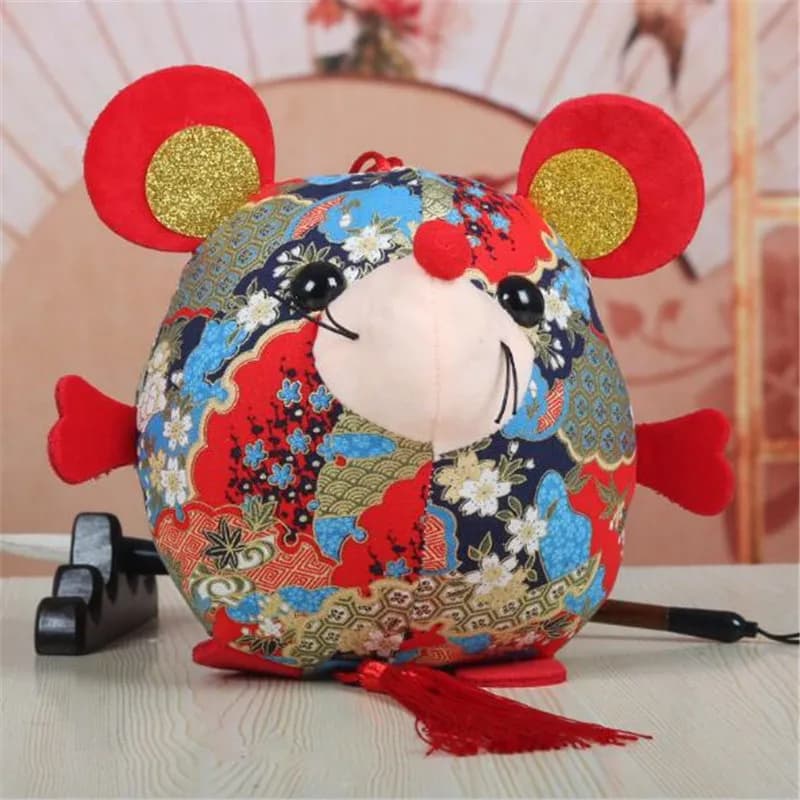1 pz simpatico ratto mascotte fiore palla di stoffa mouse ciondolo in peluche 12 cm regalo di festa per ragazze ragazzi e bambini