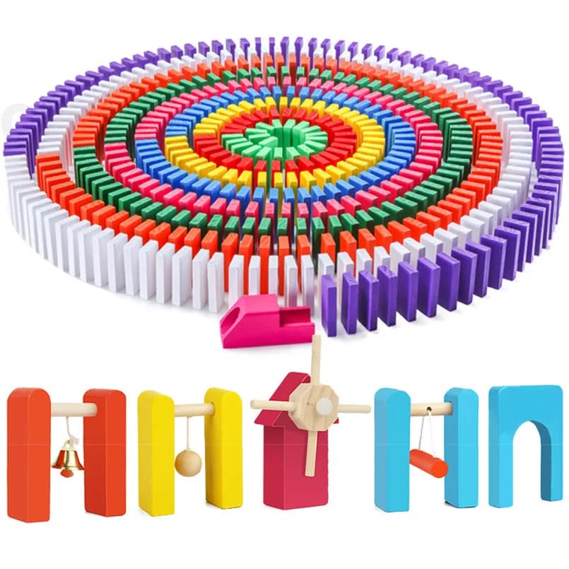 Giocattoli domino in legno per bambini Accessori per istituzioni Blocchi di organi Giochi di domino Giocattoli educativi Montessori per regalo per bambini