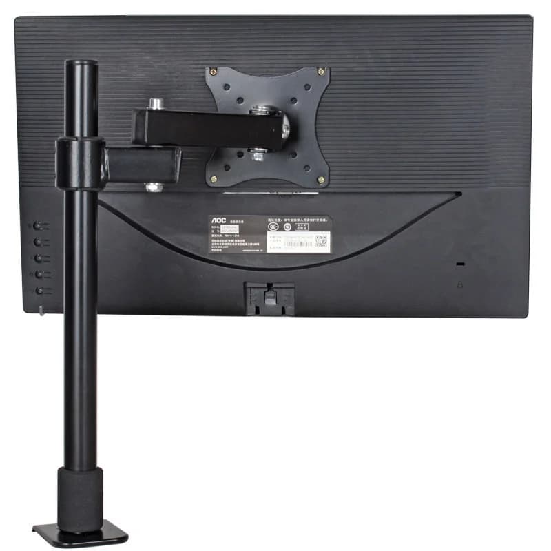 HILLPORT Supporto per monitor LCD LED a braccio singolo completamente regolabile Supporto da tavolo Staffa per PC per 14 "-27" Soporte Suporte mesa XL03-400 Nero