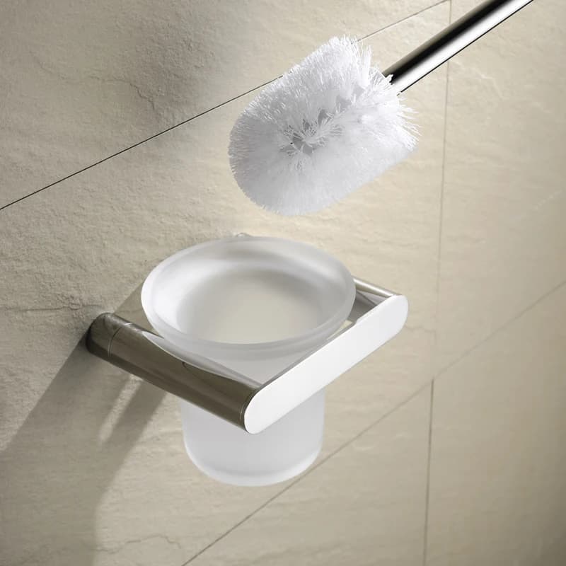 Porta scopino per WC Spazzola per pulizia per WC Appeso a parete per la pulizia del pavimento della casa Gancio per spazzole Accessori per il bagno