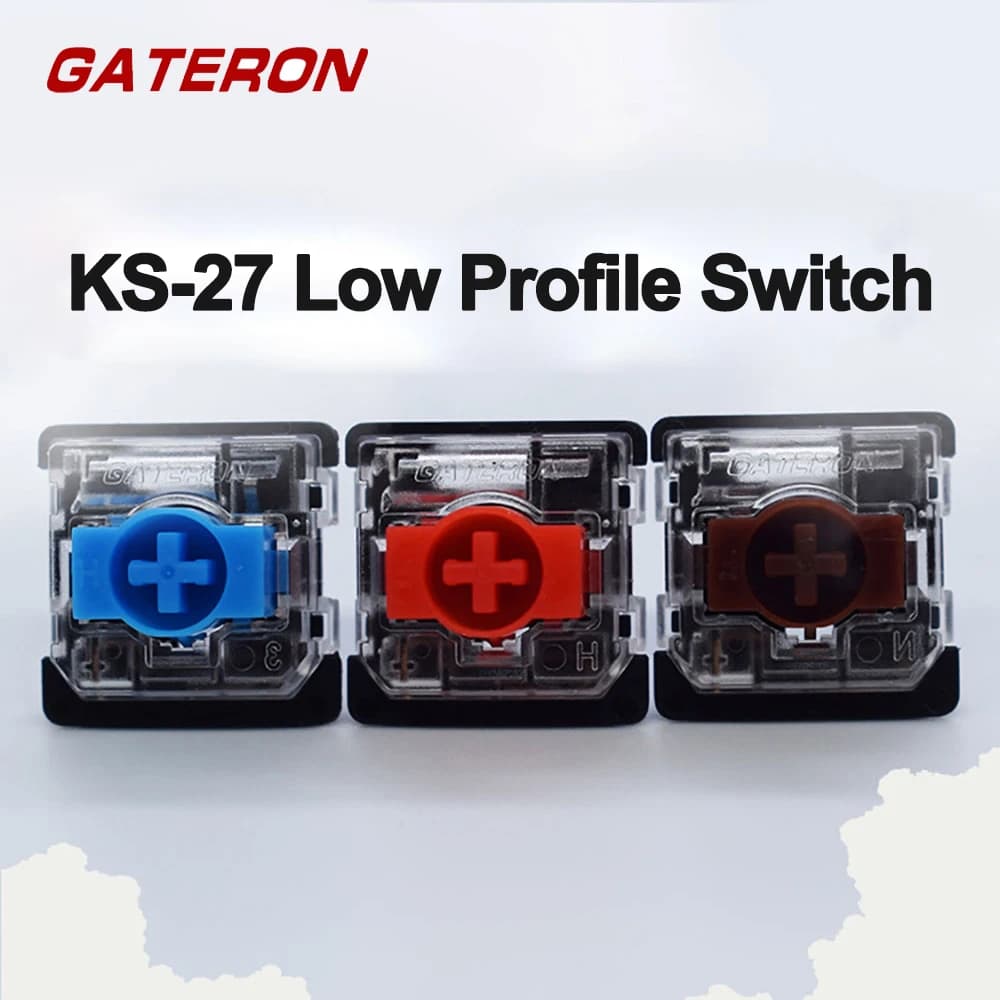 Gateron basso profilo interruttore per tastiera meccanica Keychron K1 K3 K7 KS-27 rosso blu marrone asse 3 pin personalizzare tastiera PC gioco
