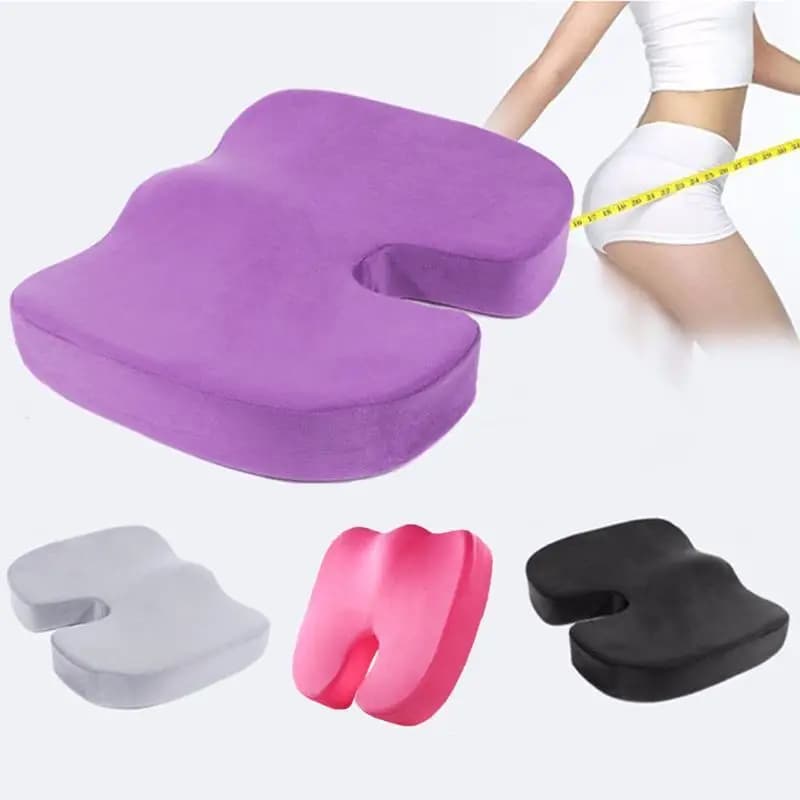 Cuscino del sedile del coccige da viaggio cuscino a forma di U in Memory Foam per cuscino della sedia cuscino ortopedico per massaggio con supporto per l'anca dell'ufficio dell'auto