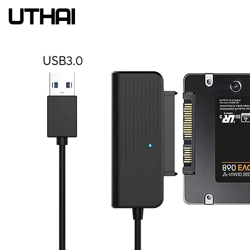 Adattatore HDD UTHAI T35 per cavo convertitore HD esterno USB 3.0/tipo C a SATA3 per chip JMS578 da 2,5" SATA HDD SSD 5 Gbps