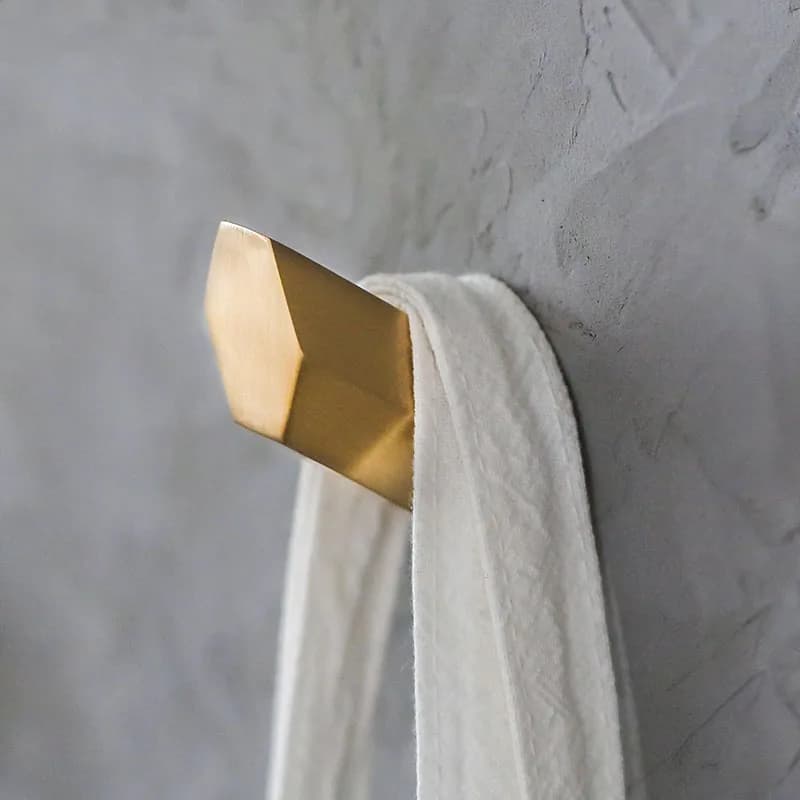Brass Hook Clothes Hanger Dresses Gold Bathrobe Door Wall mounted Hook for Home Bathroom Bedroom Hooks
