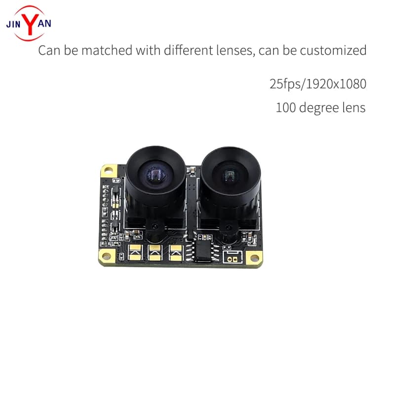 Modulo telecamera binoculare HD da 2 MP doppio obiettivo HM2131 riconoscimento facciale visione notturna a infrarossi rilevamento live