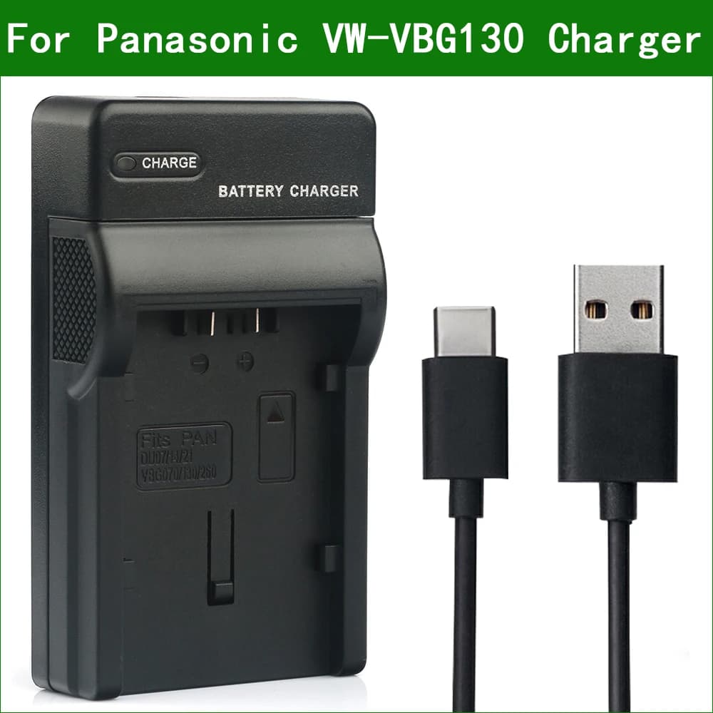 VW VBG130 VW-VBG260 Replacement Battery Charger For Panasonic AG-HMC80 VDR-D50 AG-AC7 AG-HMC40 HDC-TM20 HDC-SD100 HDC-HS300