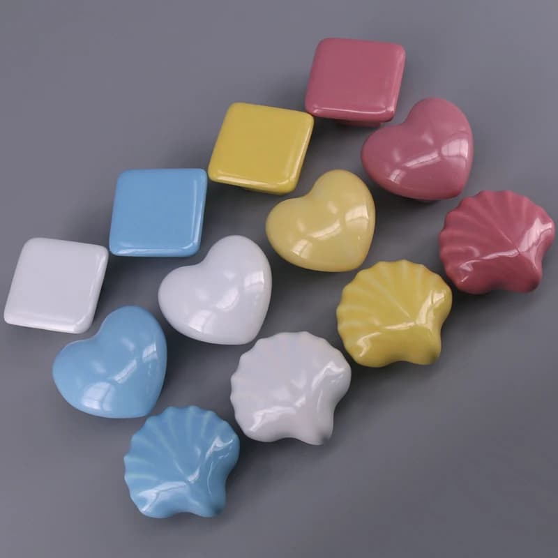 Maniglie in Ceramica a Forma di Animale per Cameretta Bambini, Pomelli Singoli per Cassetti, Maniglie Carine per Armadi e Mobili per Bambini, 1 Pezzo
