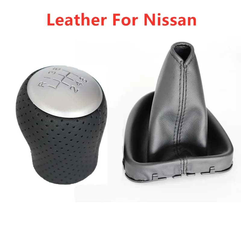 Per NISSAN QASHQAI I J10 X-trail 2006-2013 QASHQAI II MT 6 Velocità Auto Pomello Del Cambio Boot Copertura Accessori