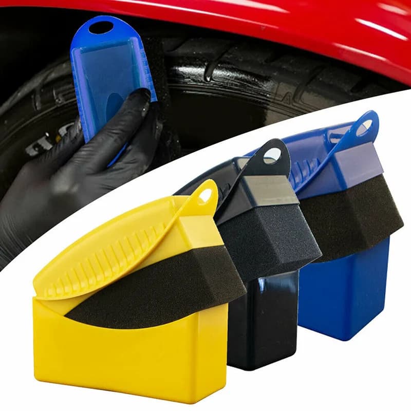 Spugna per ceratura professionale per ruote per auto Spugna per ceratura per lucidatura per automobili con coperchio Accessori per la pulizia dei pneumatici per auto
